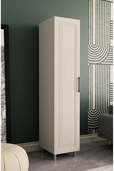 MEFA CONCEPT Lake Kapaklı Mdf Gövde Ayaklı Raflı Cnc İşlemeli Dolap