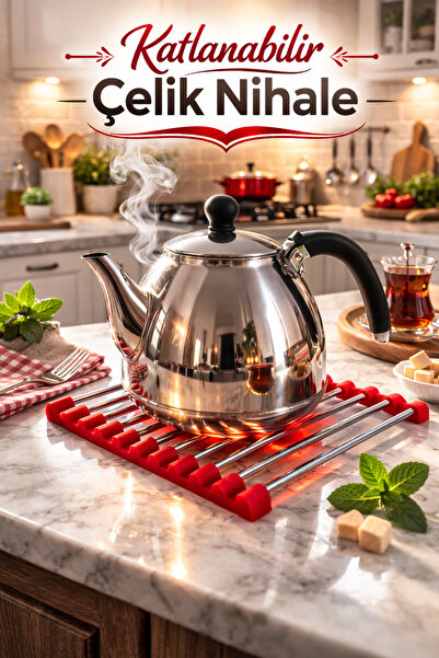 Mode Cool Katlanabilir Çelik Nihale – Isıya Dayanıklı Kaymaz Tabanlı Tencere ...