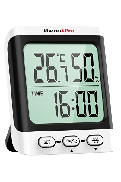 ThermoPro TP152 8,5" LCD Ekranlı İç Mekan Dijital Sıcaklık ve Nem Ölçer Termo...