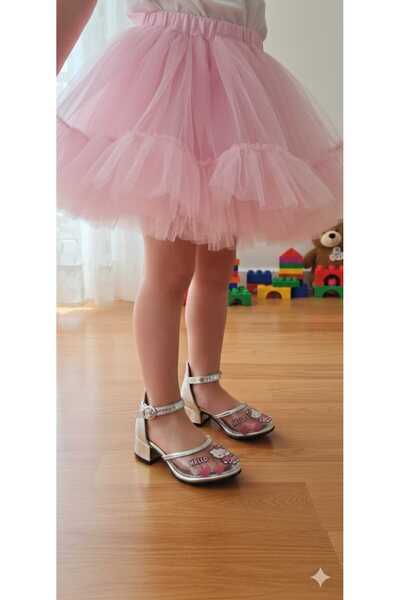 patik ayakkabı Girls' Transparent Heel Shoes