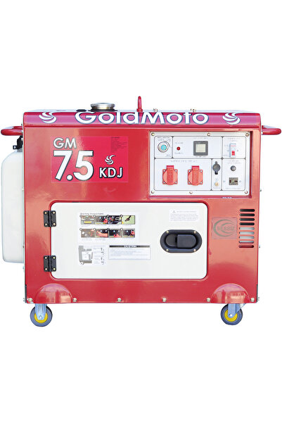 GoldMoto GM7.5KDJ 6.9Kva Monofaze Marşlı Kabinli Dizel Jeneratör
