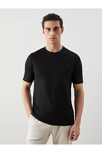 LC Waikiki Lcwaikiki Classic Black Crew Neck Combed Cotton Men's T-Shirt