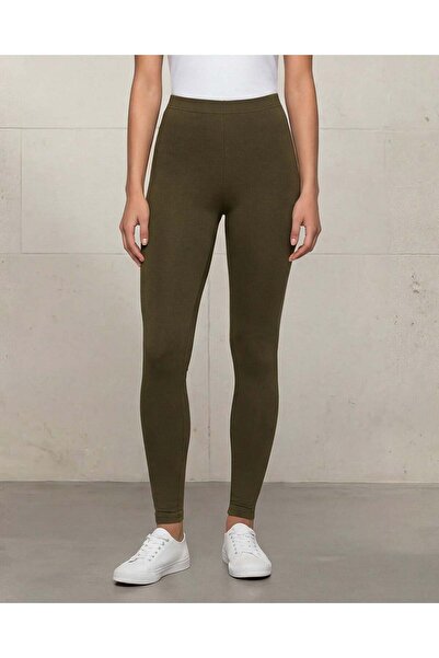 REDTAG بنطال ليجنز طويل باللون الزيتوني للنساء