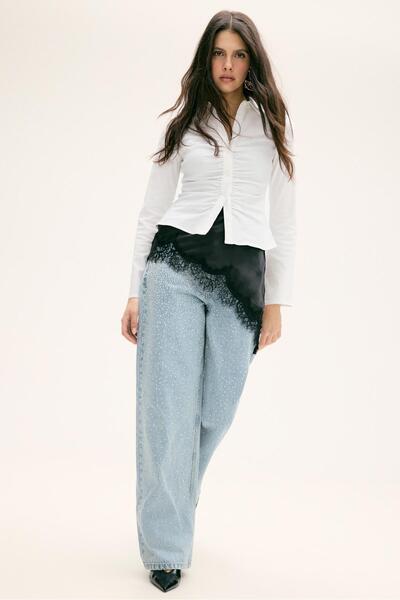 Stradivarius Bengaline gathered shirt