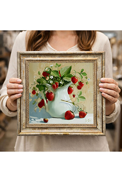 woodsia Διακοσμητικός Τετράγωνος Πίνακας με Κορνίζα DK0275