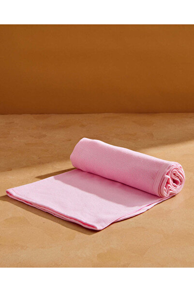 REDTAG بطانية أطفال قطن وردية فاتحة بطانية الوافل (قطعة مفرد )