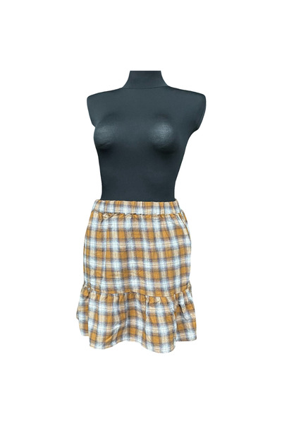 OEM Fustă Midi Modström - Bumbac 100%, Croială Lejeră și Elegantă - Galben, M...