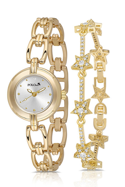 Polo Air Chain Cord Elegant Women Wristwatch Star Bracelet Combination Gold C...