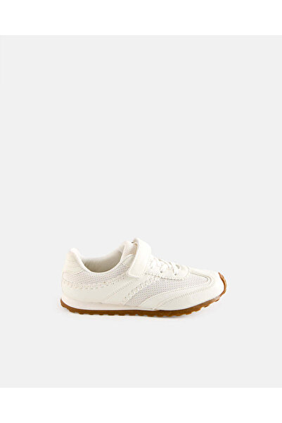 REDTAG Senior Girls White Material Block Sneakers