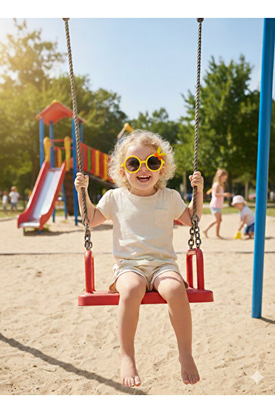 Optic Master Children's Sunglasses with Rabbit Ear Detail Model 5232 Yellow