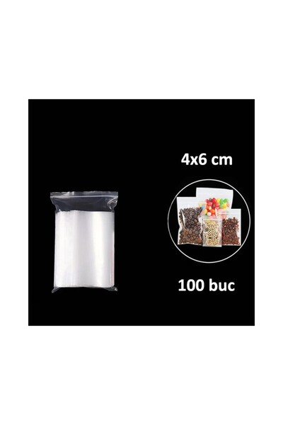 PROCART Set de 100 de pungi cu fermoar 40x60 mm