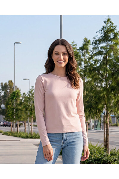 REDTAG Women Mauve Long Sleeve T-Shirt