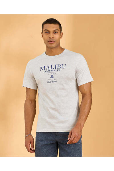 REDTAG Men White Printed T-Shirt