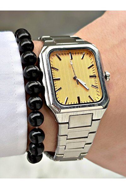 Tisaati Special Luxury Series Premium Rectangular Design Metal Cord Men's Wri...