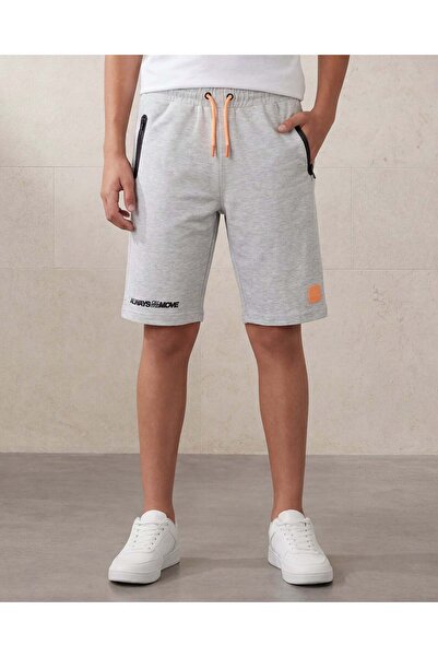 REDTAG Senior Boys Grey Cord Active Shorts