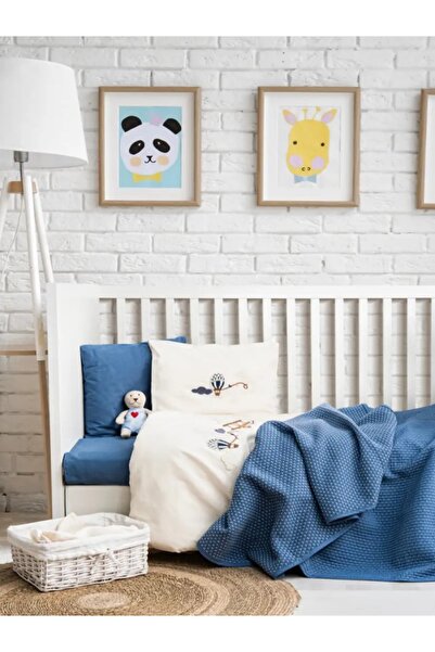 Şaheser Home Collection Sea Soul Embroidered Baby Bedding Set, 100% Cotton, S...
