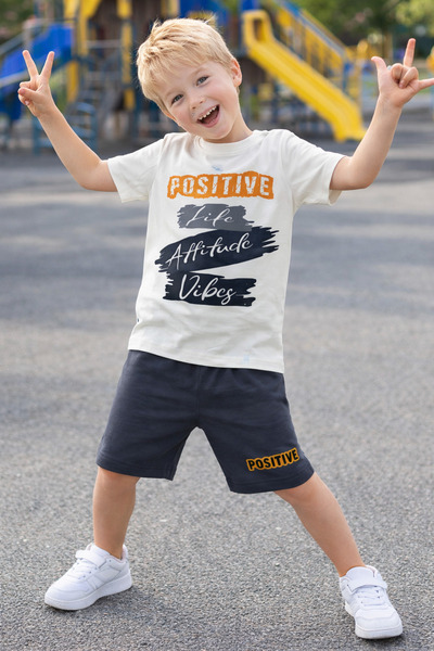 CiciTime Çocuk Modası طقم صيفي للأولاد من 3-10 سنوات مع شورت وقميص مطبوع بتصم...