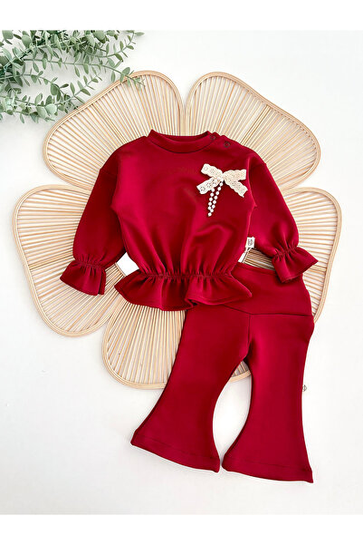 Jammybaby Dora Flara Minimalist Modal Baby Girl Seasonal Sweat Set with Leggings