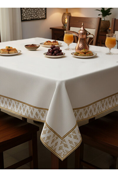 Markaev Gold Authentic Ramadan Cotton Tablecloth Msaort0073