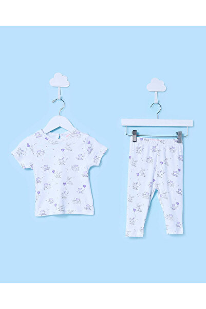 REDTAG Infant Girls Assorted Printed Short Sleeve 2 Piece Set