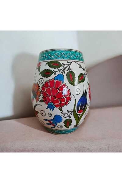 sema çini el yapımı çini 20 cm vazo