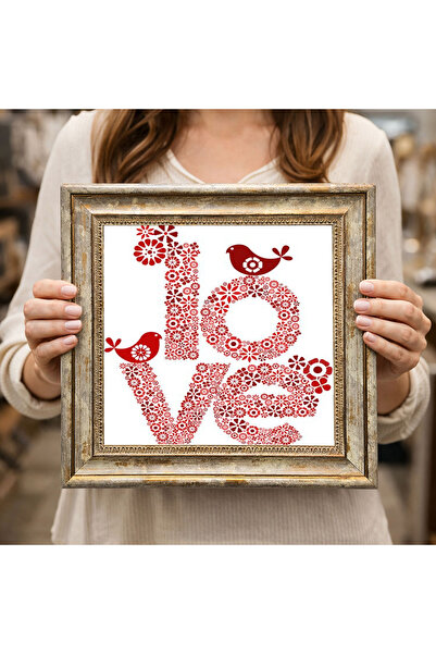 woodsia Διακοσμητικός Τετράγωνος Πίνακας με Κορνίζα DC0254