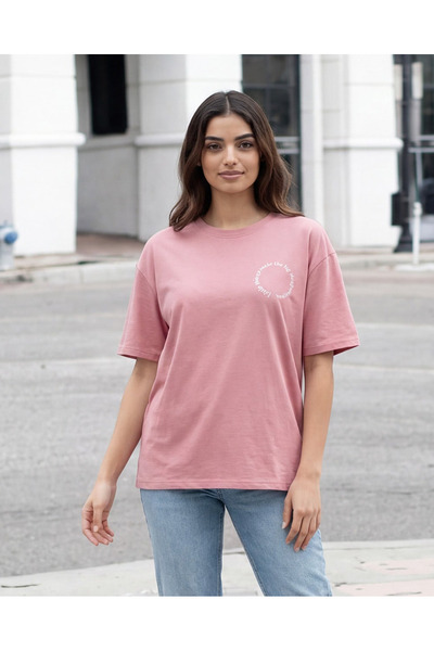 REDTAG تيشيرت رياضي نسائي وردي بأكمام قصيرة