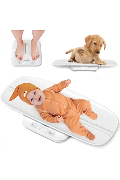 GROWNSY Baby scale with removable tray – multifunctional, up to 150 kg, heigh...