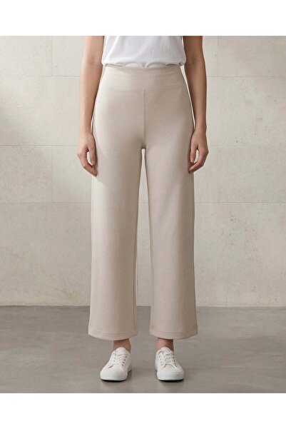 REDTAG Women Beige Wide Leg Leggings