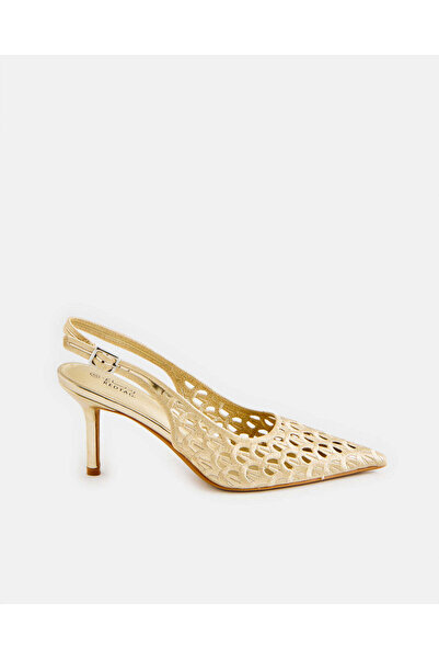 REDTAG أحذية نسائية ذهبية مفتوحة من الخلف