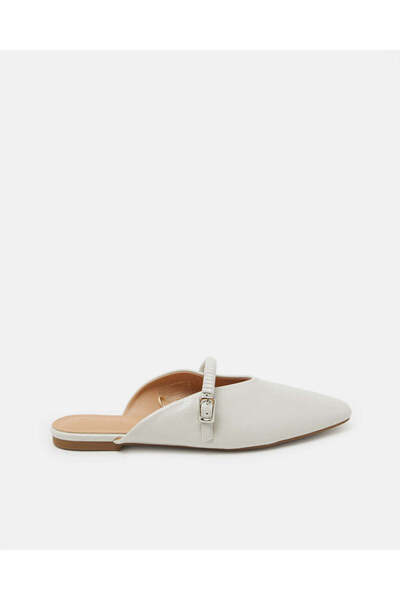 REDTAG Women Grey Pointed Mule with Braided Strap