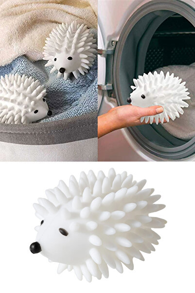Privo 2-Piece Hedgehog Model Laundry Lint Collector Anti-Wrinkle Washing Mach...