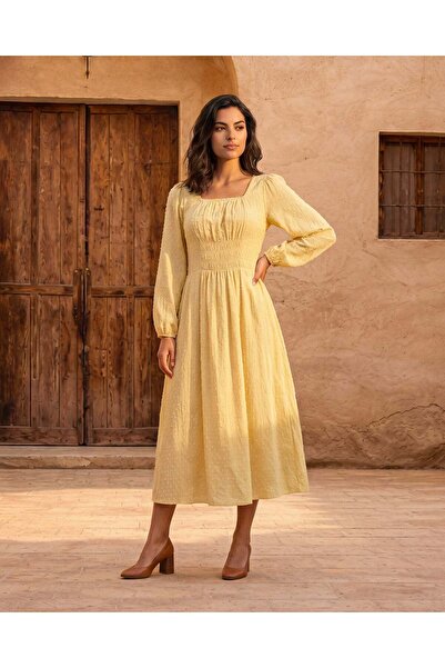 REDTAG Women Yellow Casual Dress