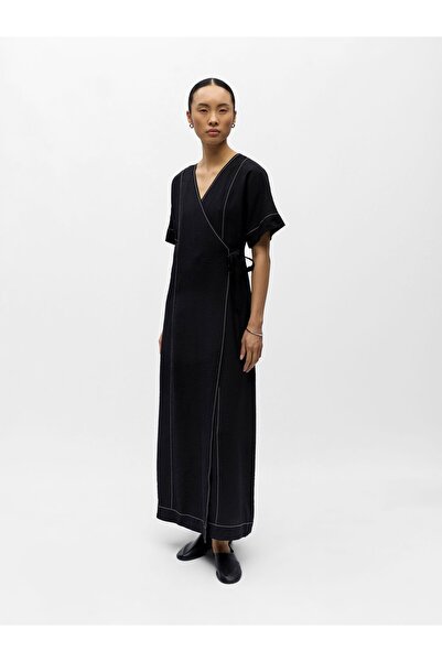 Object Maxikleid Kurzärmeliges Wickel