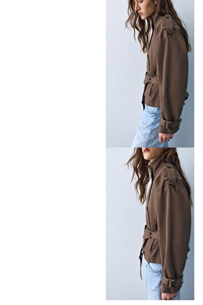 Pull & Bear Kısa trençkot