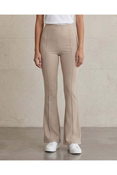 REDTAG بنطال ضيق طويل باللون البيج للنساء