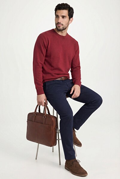 Butikayandon Men's Pique Fabric 2 Thread Crew Neck Sweatshirt