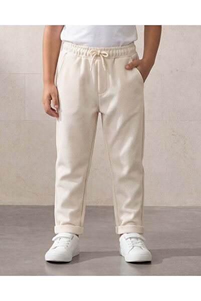 REDTAG Boys Beige Pique Actie Pants