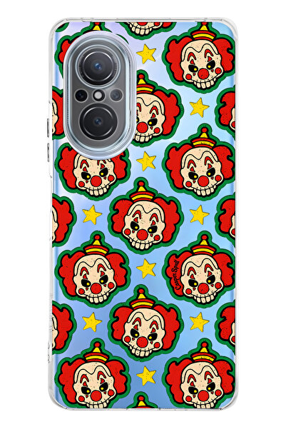 FLAMENKO حافظة هاتف شفافة بنمط المهرج متوافقة مع هاتف هواوي نوفا 9 SE