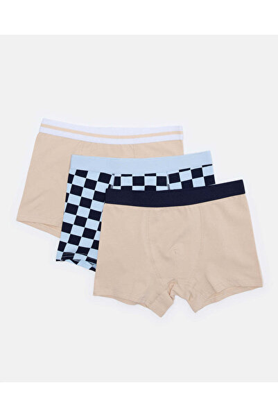 REDTAG Senior Boys Assorted Cotton Boxer Briefs 3 Pack