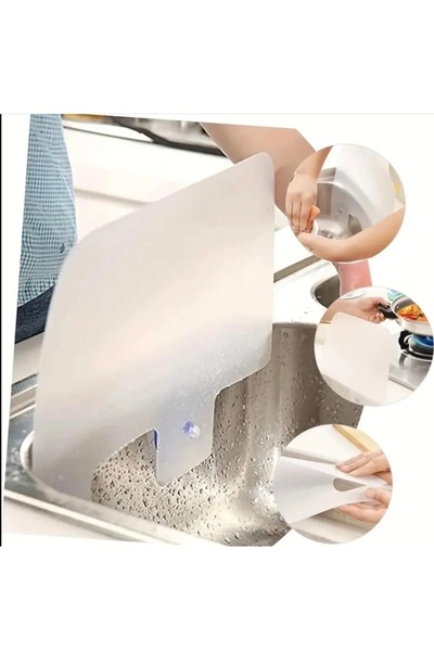BULUT Lavabo Su Yağ Sıçratmaz Vantuzlu Plastik Önlük Koruyucu Mat