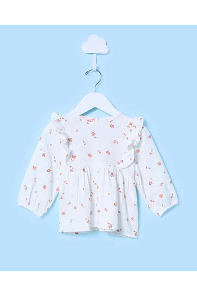 REDTAG Infant Girls Multi Floral Frill Top
