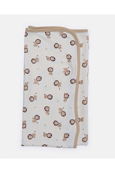 REDTAG Newborn Baby Boy White All-Over Print Blanket