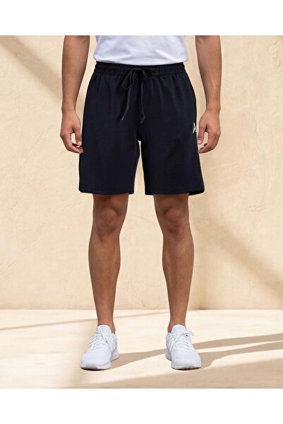 REDTAG Men Black Plain Sports Shorts