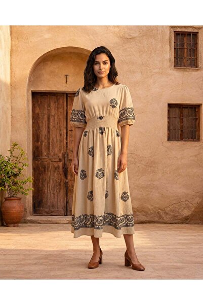 REDTAG Women Beige Casual Dress