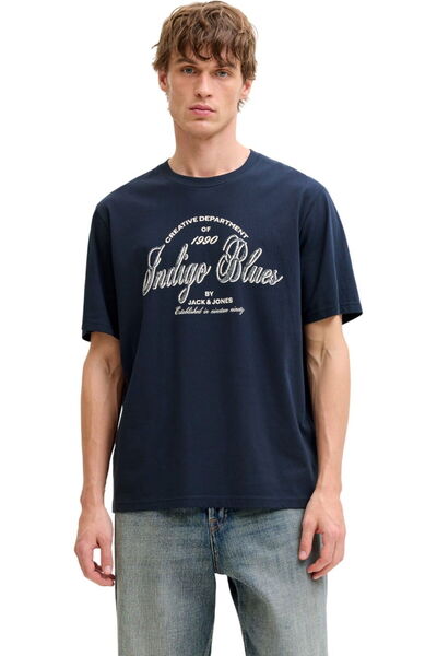 Jack & Jones JACK & JONES Μπλούζα με γραφικά Denver - 12291213-Μπλε μπλε σακάκι