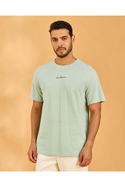 REDTAG تي شيرت رجالي مطبوع باللون الأخضر