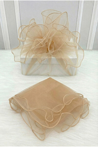 ZEYMERADE تول زينة كابيتشينو بحواف مخيطة، زينة هدايا للعروس والعريس وحفلات ال...