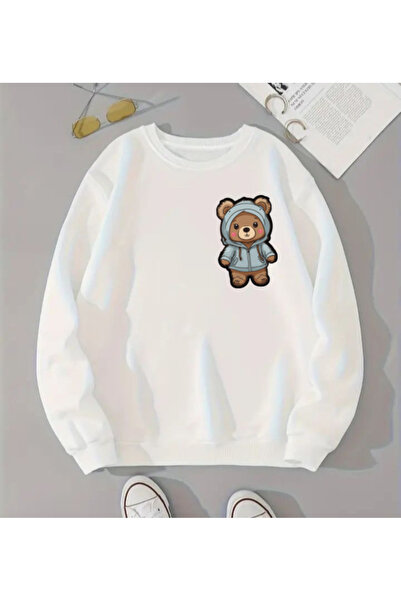 SERAH BUTİK ΠΑΙΔΙΚΟ ΦΟΥΤΕΡ ΜΕ ΣΤΑΜΠΑ ΓΛΥΚΟΥ ΑΡΚΟΥΔΑΚΙΟΥ ΚΑΙ 3 ΝΗΜΑΤΑ ΚΛΩΣΤΩΝ