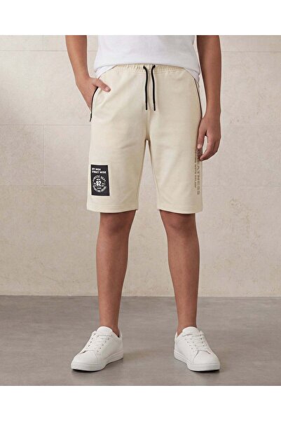 REDTAG Senior Boys Yellow Cord Active Shorts